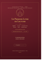 Couverture — Le Premier Livre de Lecture (1950) — Tome I, CP