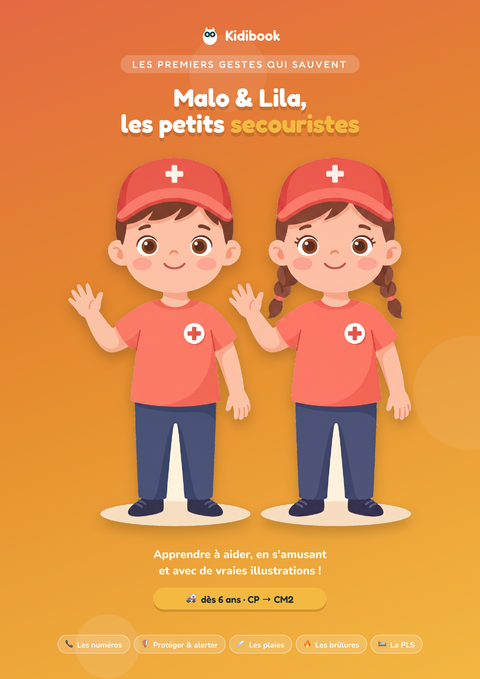 Malo & Lila, les petits secouristes — premiers secours (CP→CM2)