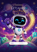 Couverture — Le Cahier d'Astro, Mission Espace — Grand cahier d'activités CE2