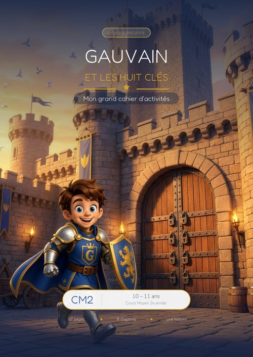 Couverture — Gauvain et les Huit Clés — Grand cahier d'activités CM2