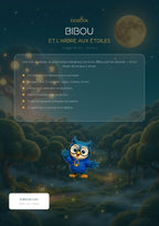 Dos du livre (4e de couverture) — Bibou et l'Arbre aux Étoiles — Grand cahier d'activités GS
