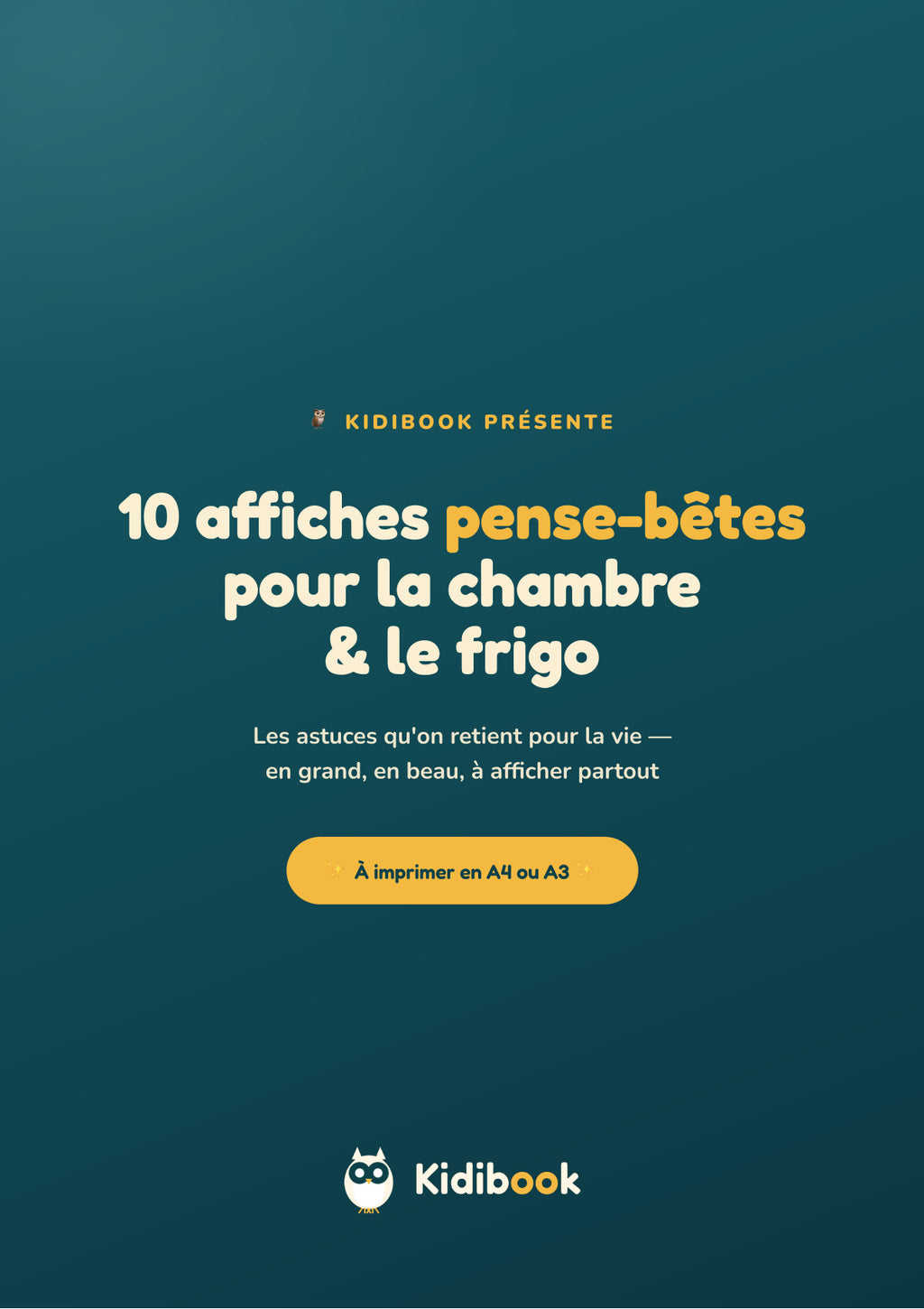 Couverture — Pack de 10 affiches Pense-Bêtes à imprimer (PDF)