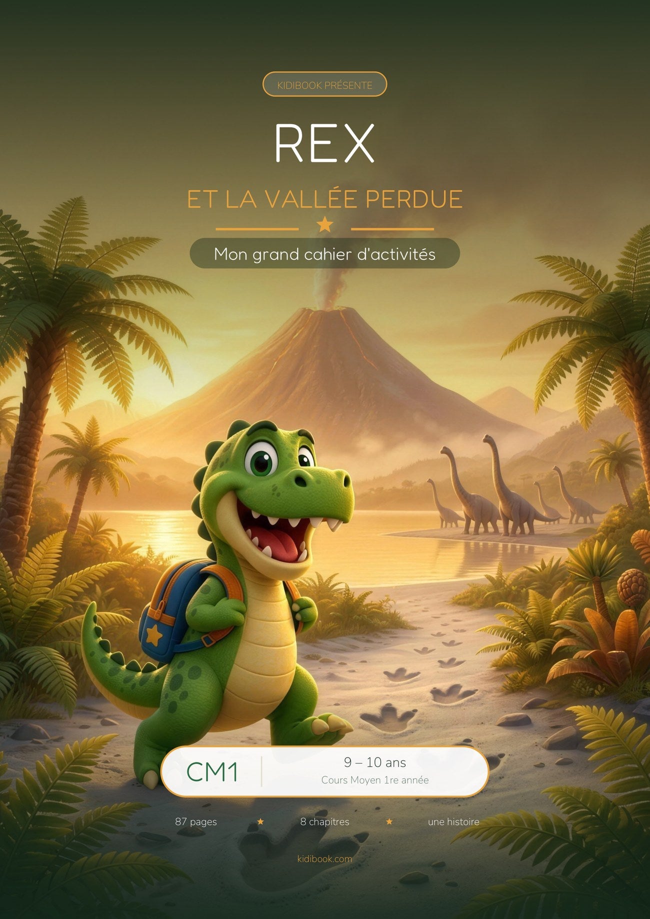 Couverture — Rex et la Vallée Perdue — Grand cahier d'activités CM1