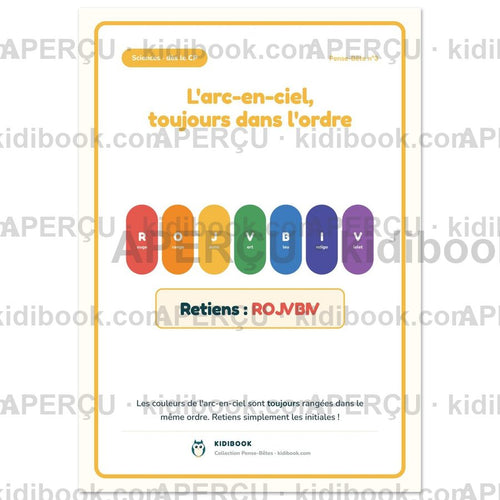 Couverture — Affiche « L'arc-en-ciel dans l'ordre »