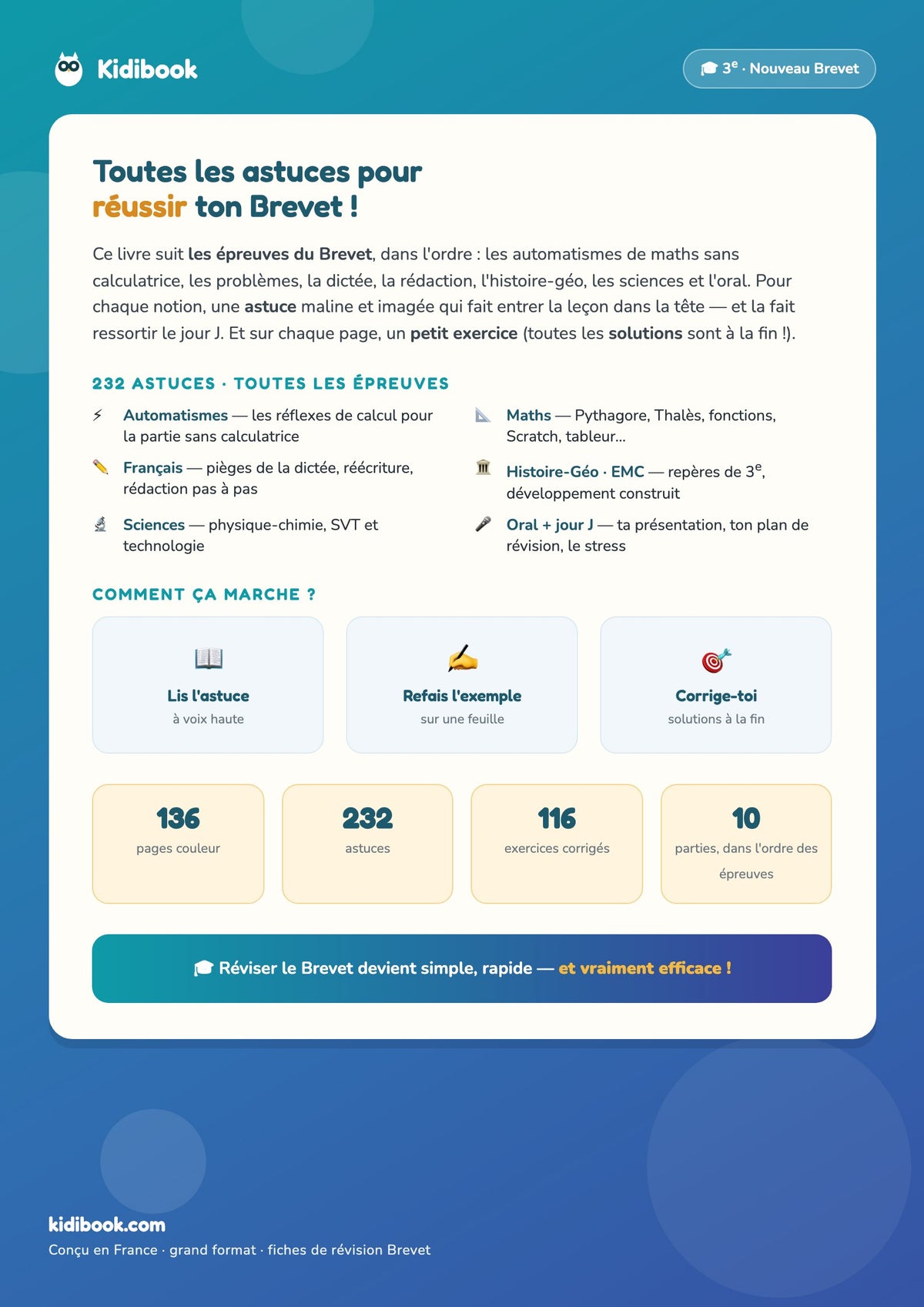 Le Grand Livre des Pense-Bêtes — Spécial Brevet : 4e de couverture