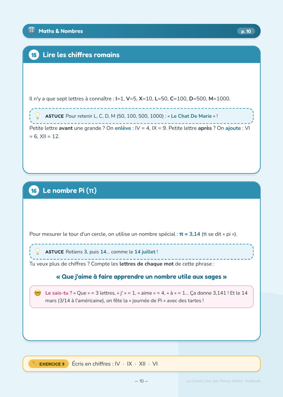 Aperçu intérieur — Le Grand Livre des Pense-Bêtes — Primaire (CP-CM2) (page 12)