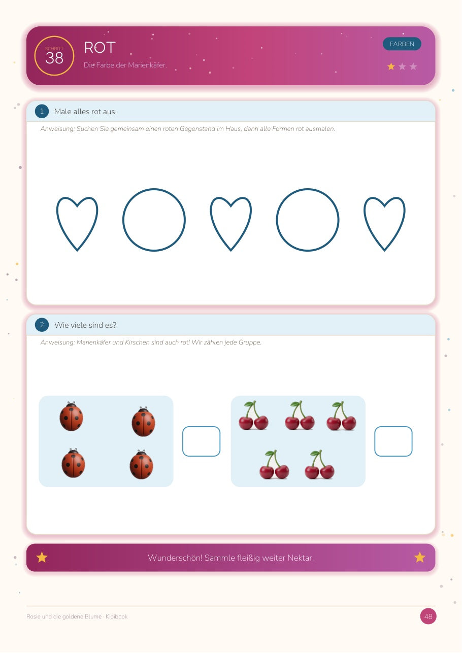 Rosie und die goldene Blume — Großes Mitmachheft MS — Innenseite