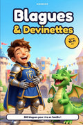 Couverture du livre Blagues & Devinettes 10–11 ans, avec Gauvain, Éditions Kidibook